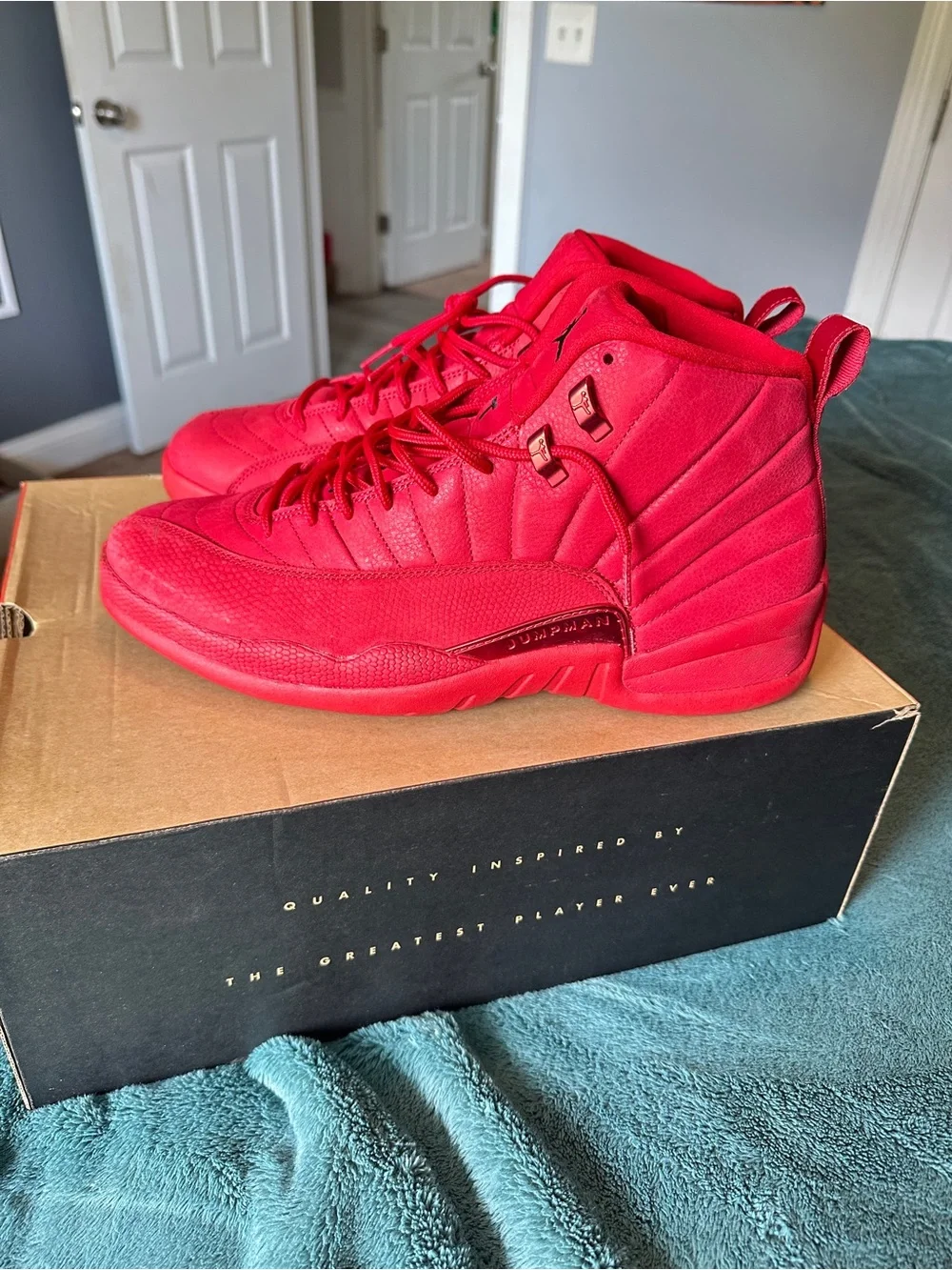 Jordan Men's All-Red High-Top Sneakers